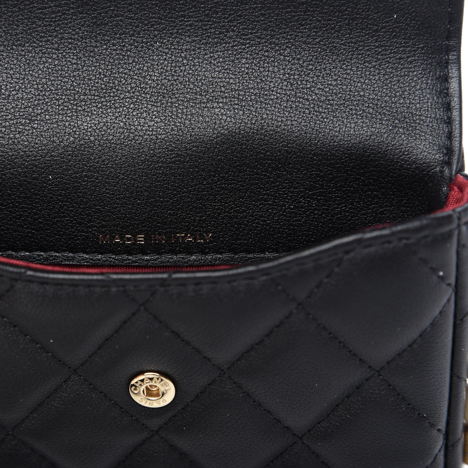 Chanel Calfskin Quilted About Pearls Card Holder Flap With Chain Black 9 of 11