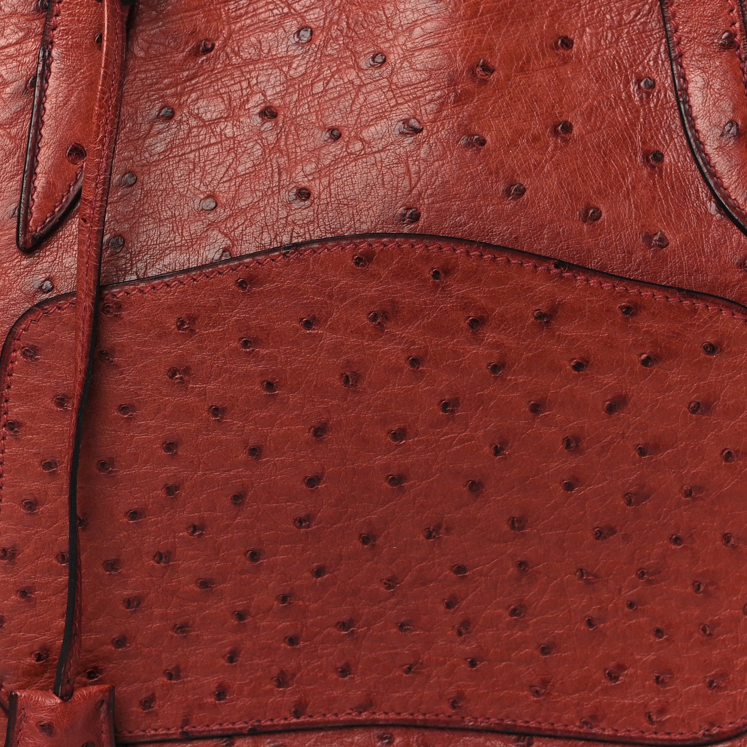 Hermes Ostrich Doha Maroon 8 of 10