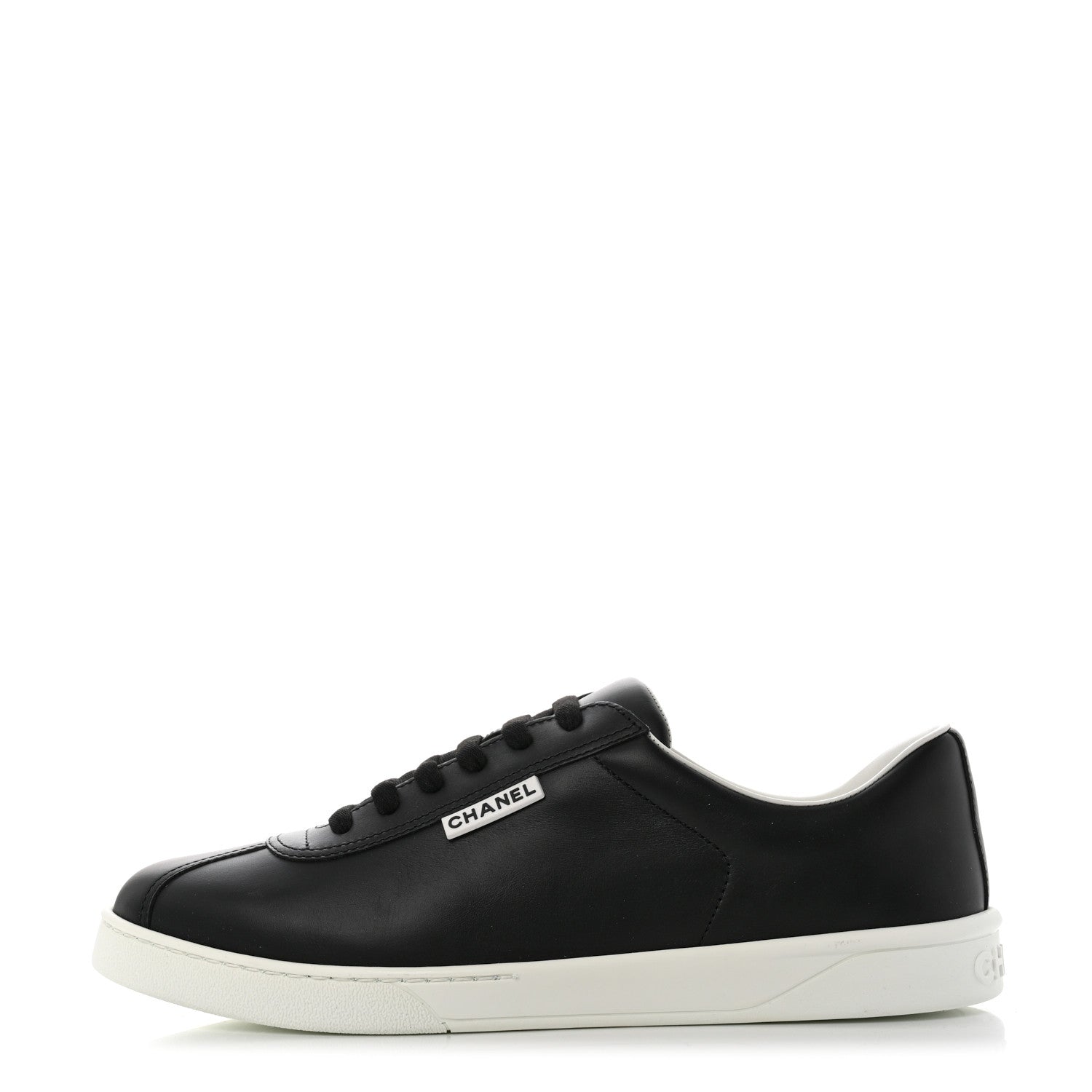 Chanel Calfskin Mens CC Sneakers 43 Black 1 of 9