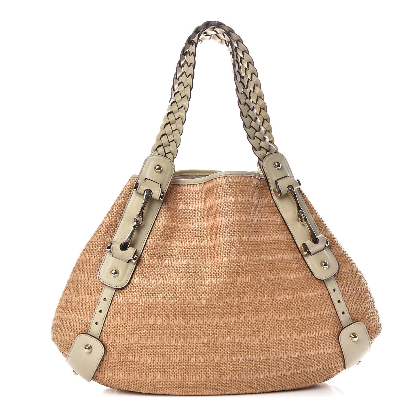 Straw Medium Pelham Shoulder Bag Off White