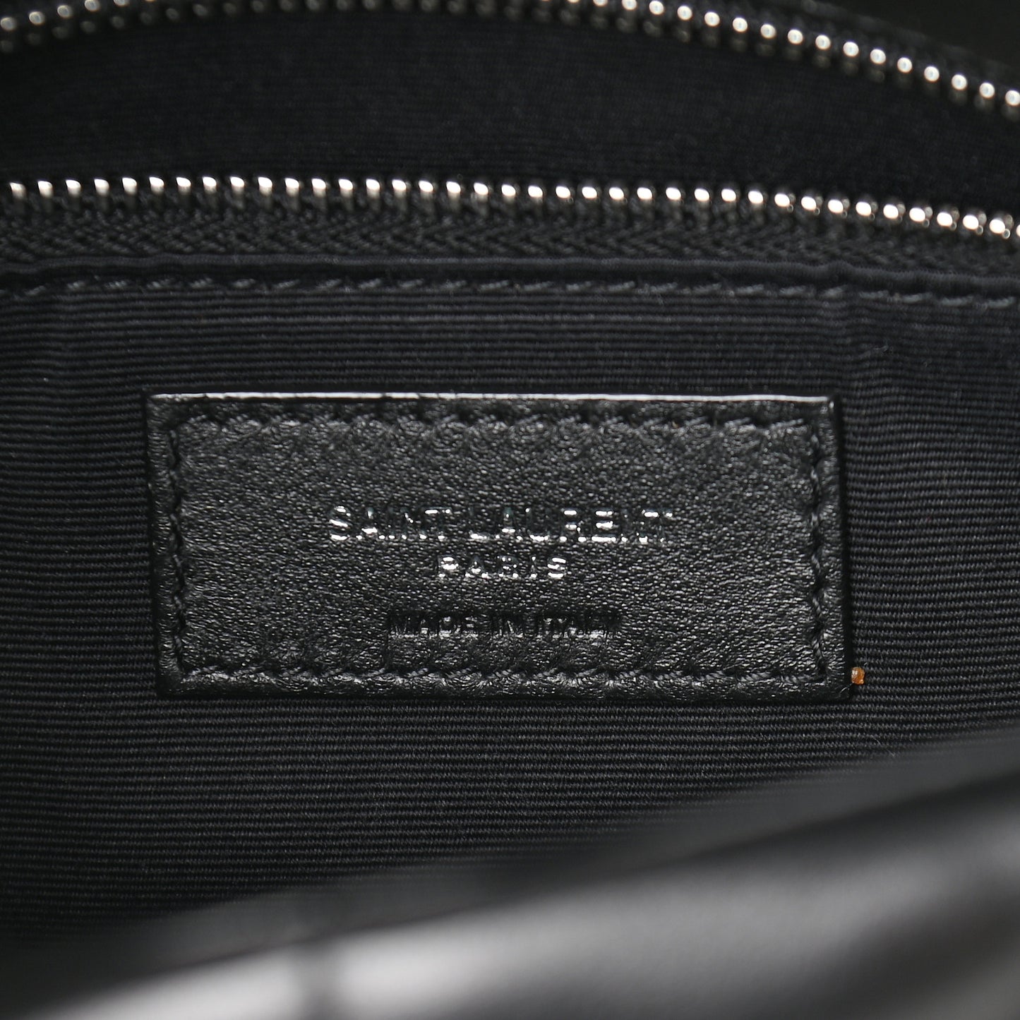 Lambskin Quilted Small Loulou Puffer Monogram Chain Satchel Black