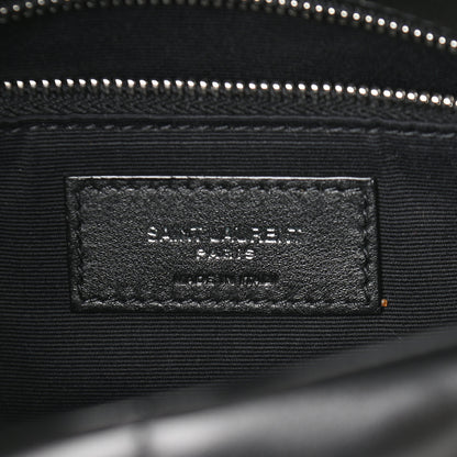 Saint Laurent Lambskin Quilted Small Loulou Puffer Monogram Chain Satchel Black 6 of 9