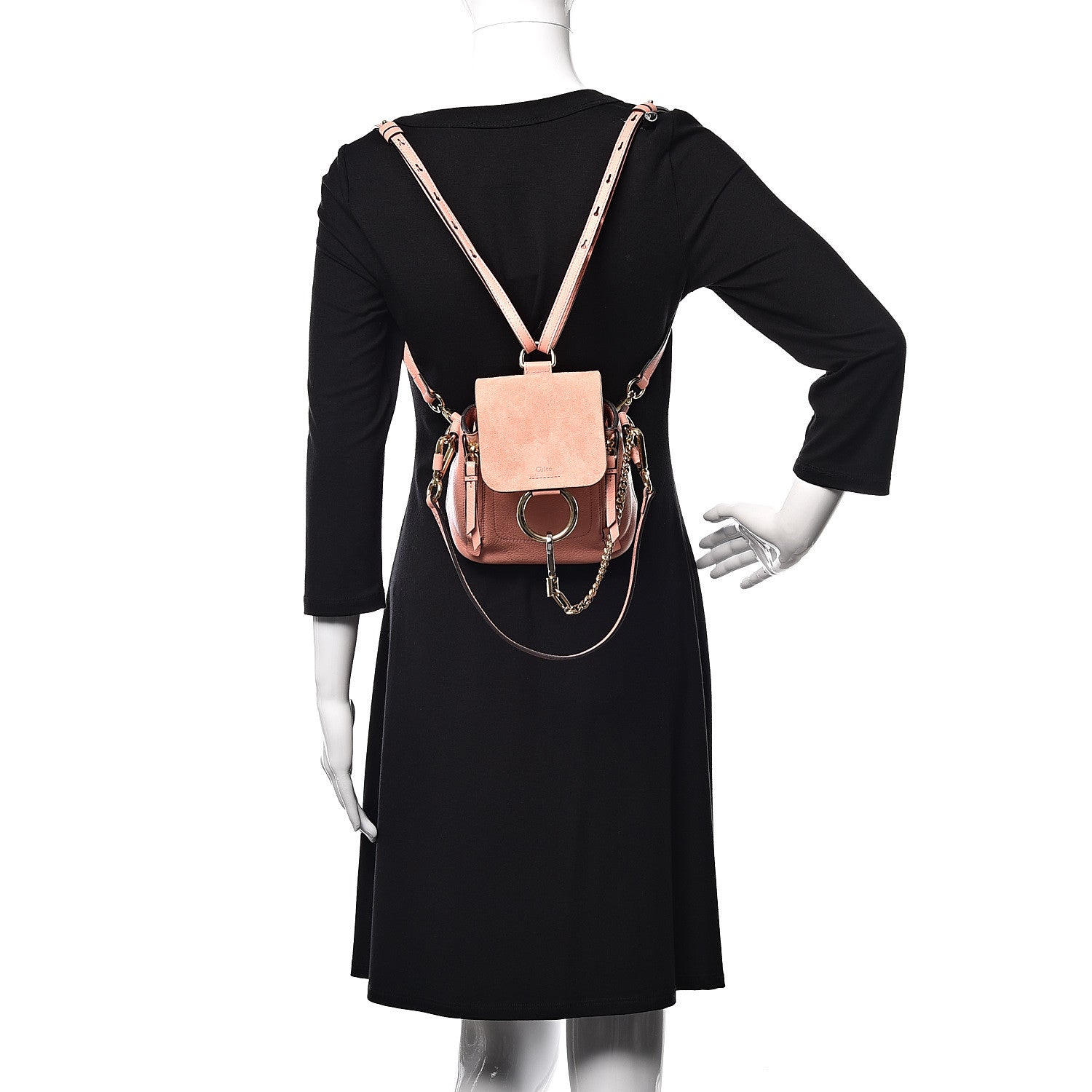 Chloe Suede Calfskin Mini Faye Backpack Ideal Blush 2 of 13