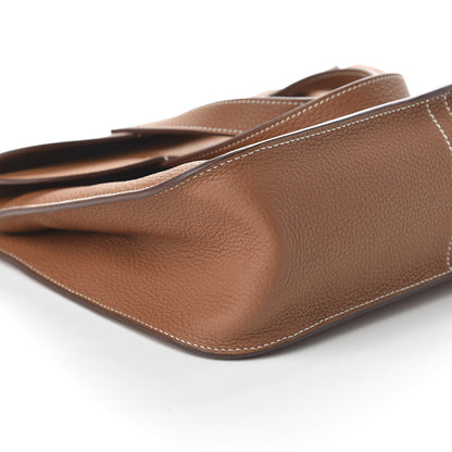 Hermes Taurillon Clemence Halzan 31 Gold 7 of 12