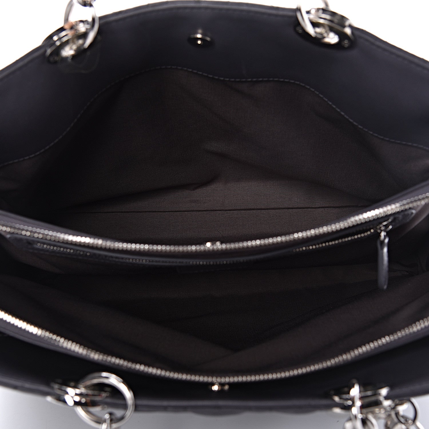 Christian Dior Lambskin Cannage Large Dior Soft Shopping Tote Grey 5 of 15