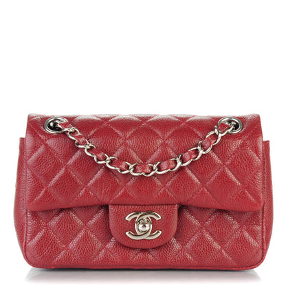 Chanel Caviar Quilted Mini Rectangular Flap Dark Red 1 of 9