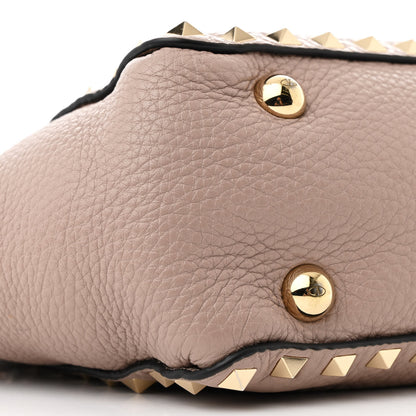 Valentino Garavani Pebbled Calfskin Mini Rockstud Tote Poudre 8 of 9
