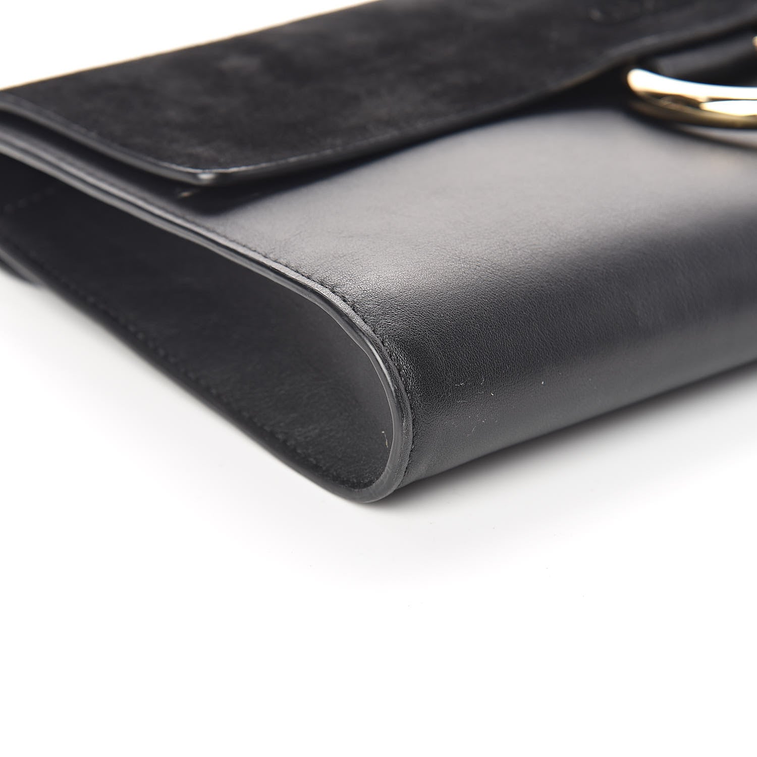 Chloe Suede Calfskin Faye Clutch Black 7 of 8