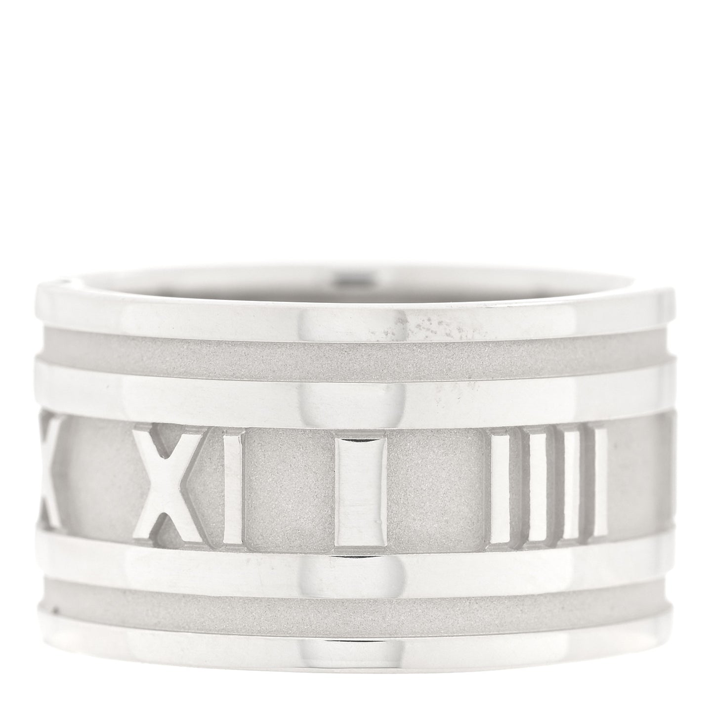Sterling Silver 12mm Atlas Band Ring 54 6.75