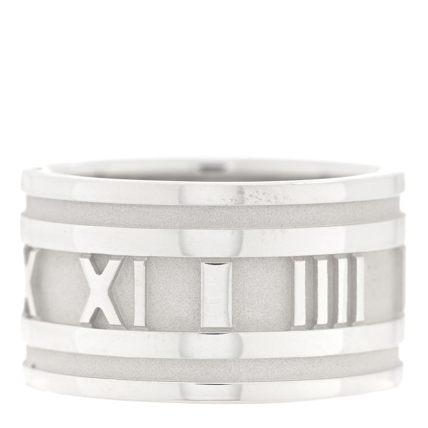 Tiffany Sterling Silver 12mm Atlas Band Ring 54 6.75 3 of 4