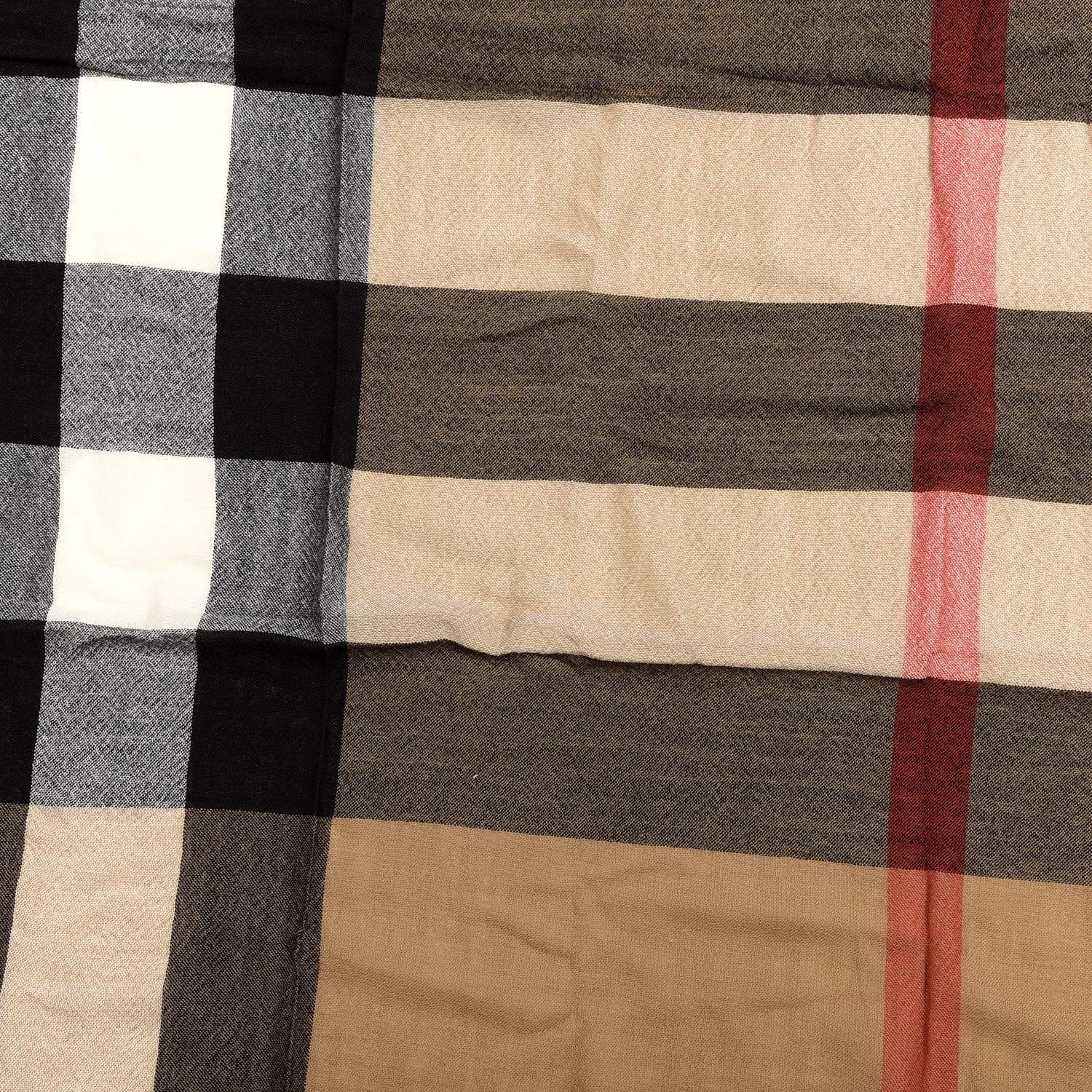 Burberry Merino Wool House Check Square Scarf Brown 3 of 3