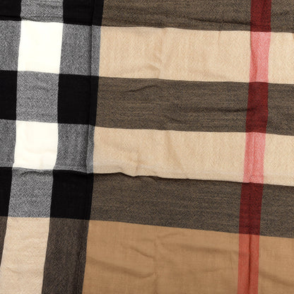 Burberry Merino Wool House Check Square Scarf Brown 3 of 3