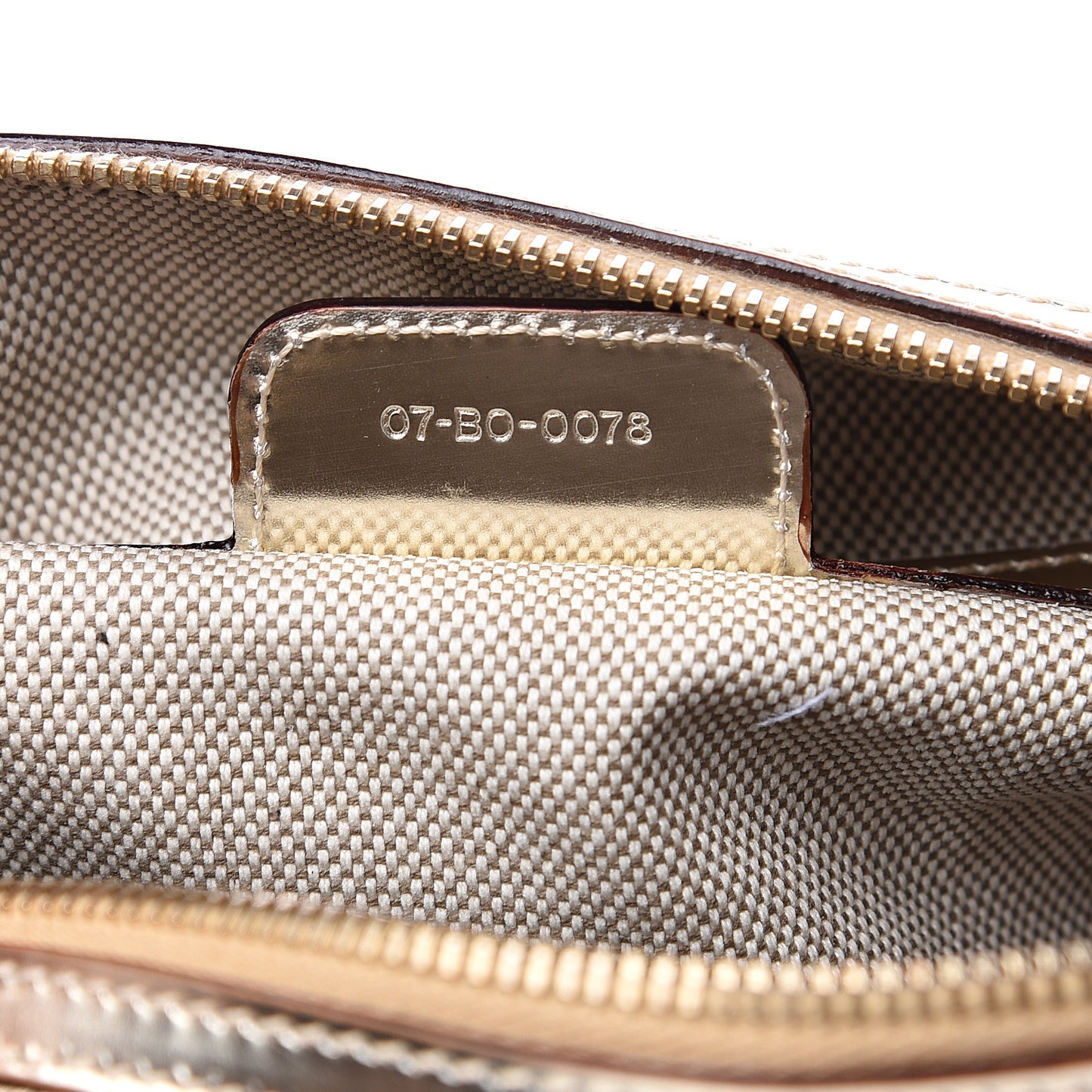 Metallic Patent Monogram Bowler Gold