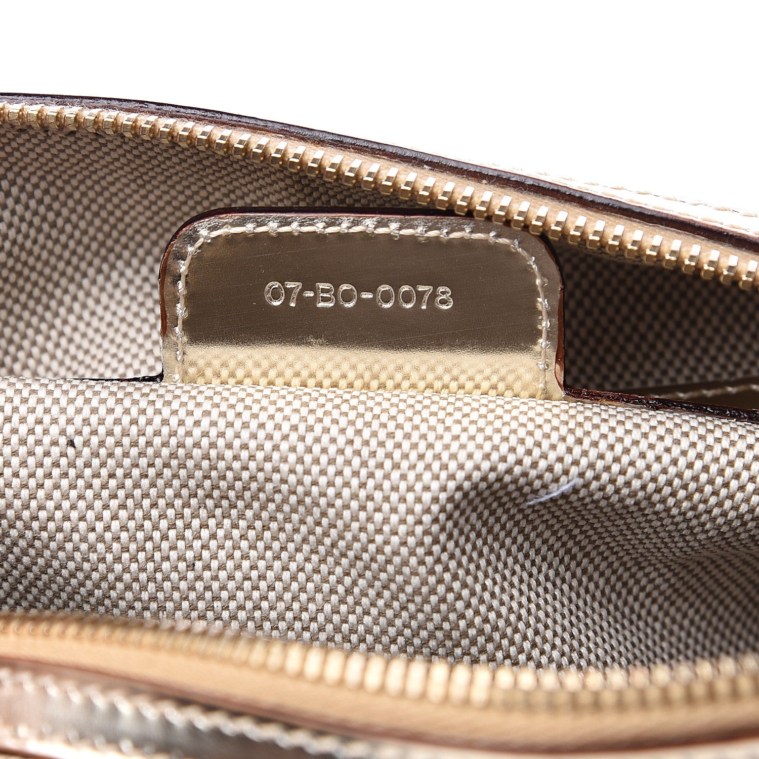 Christian Dior Metallic Patent Monogram Bowler Gold 6 of 10