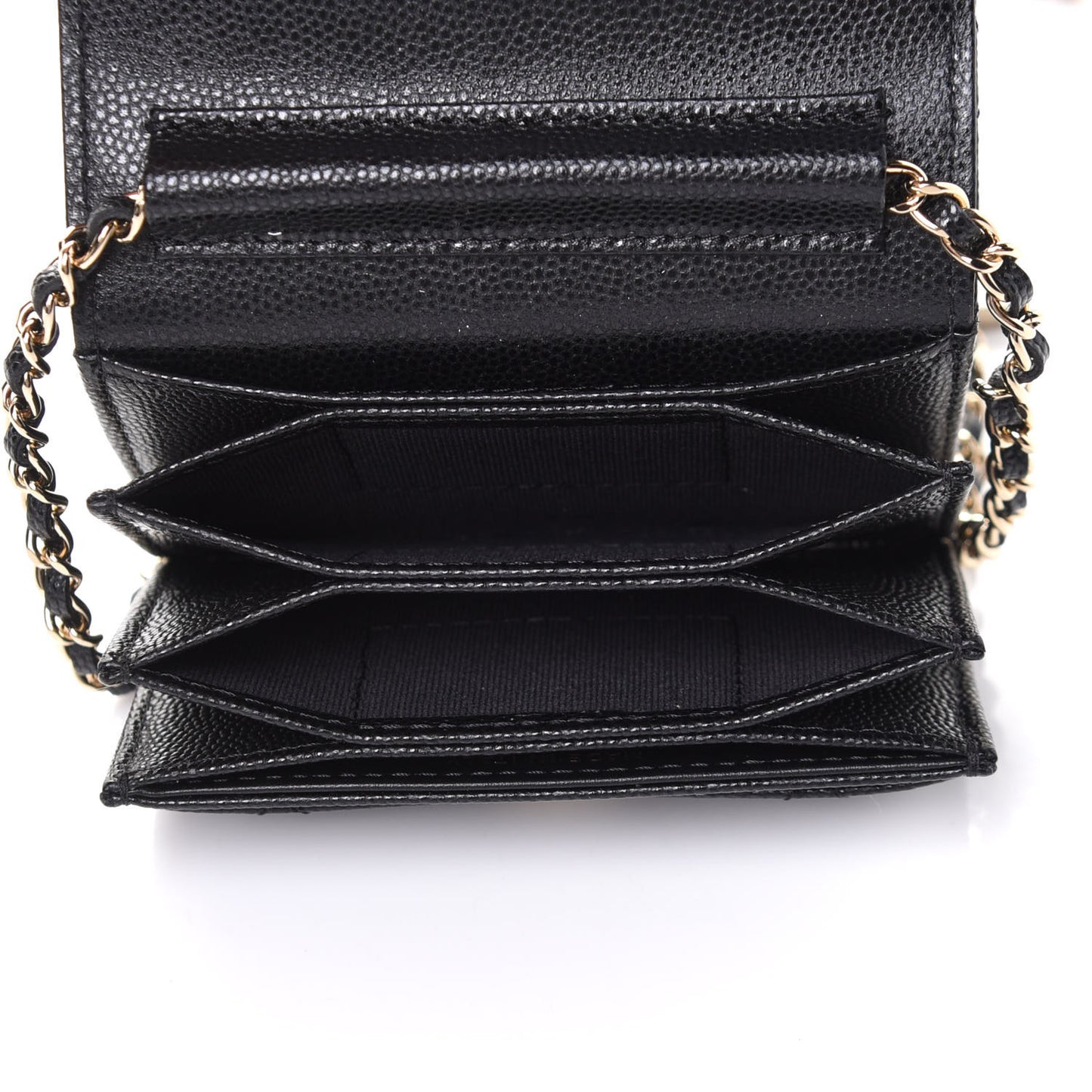 Caviar Quilted Belt Bag With Charms On Chain Black