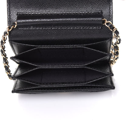 Chanel Caviar Quilted Belt Bag With Charms On Chain Black 4 of 4