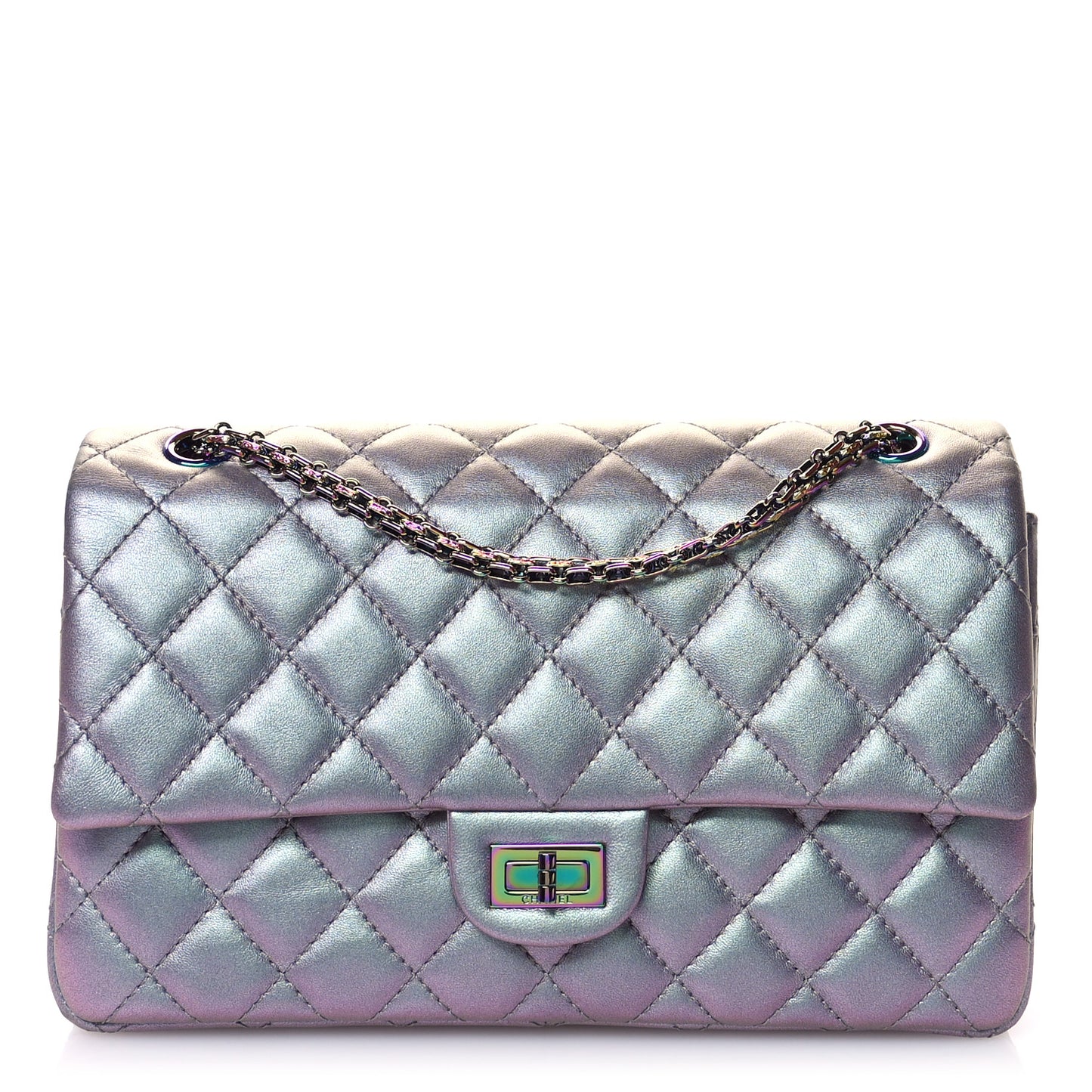 Iridescent Lambskin Quilted 2.55 Reissue 226 Flap Light Purple