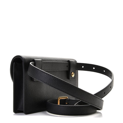 Christian Dior Grained Calfskin Saddle Belt Clutch Black 2 of 9