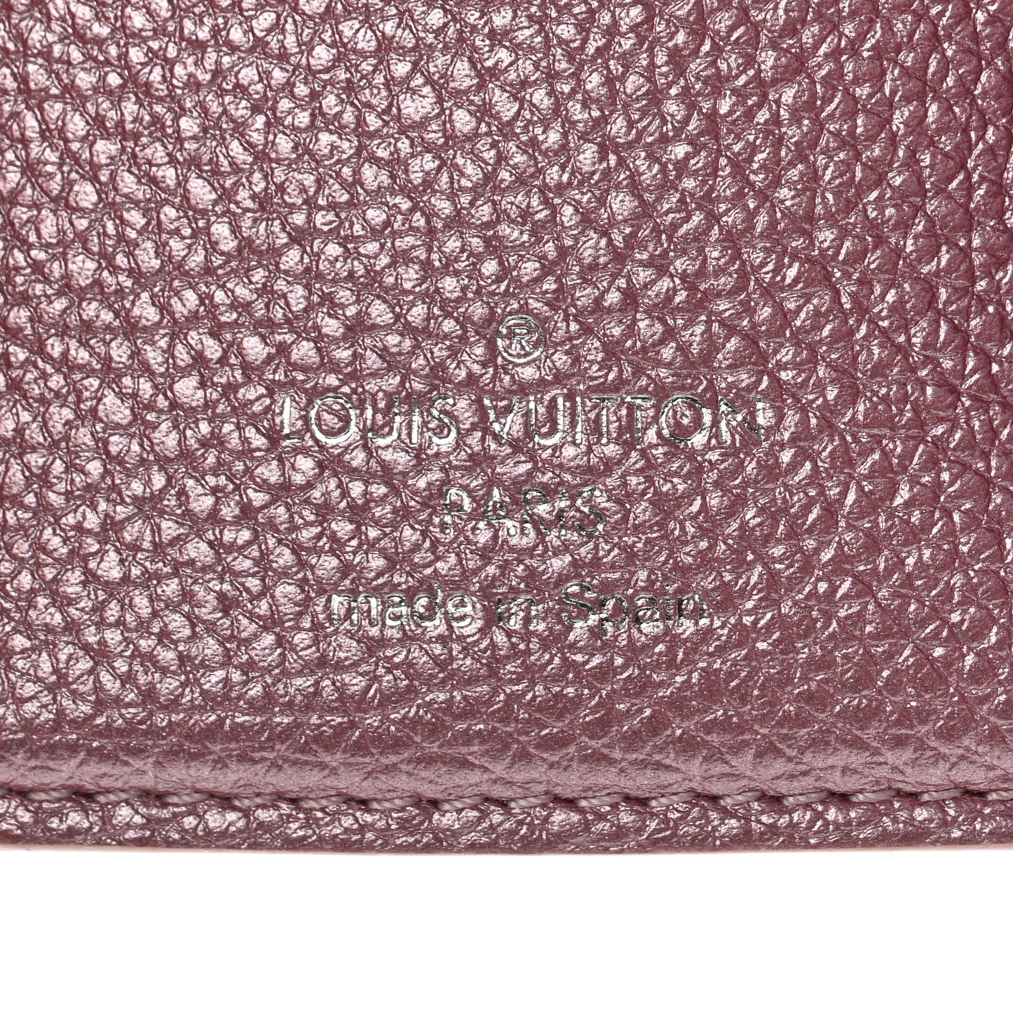 Metallic Calfskin Lockmini Wallet Pink