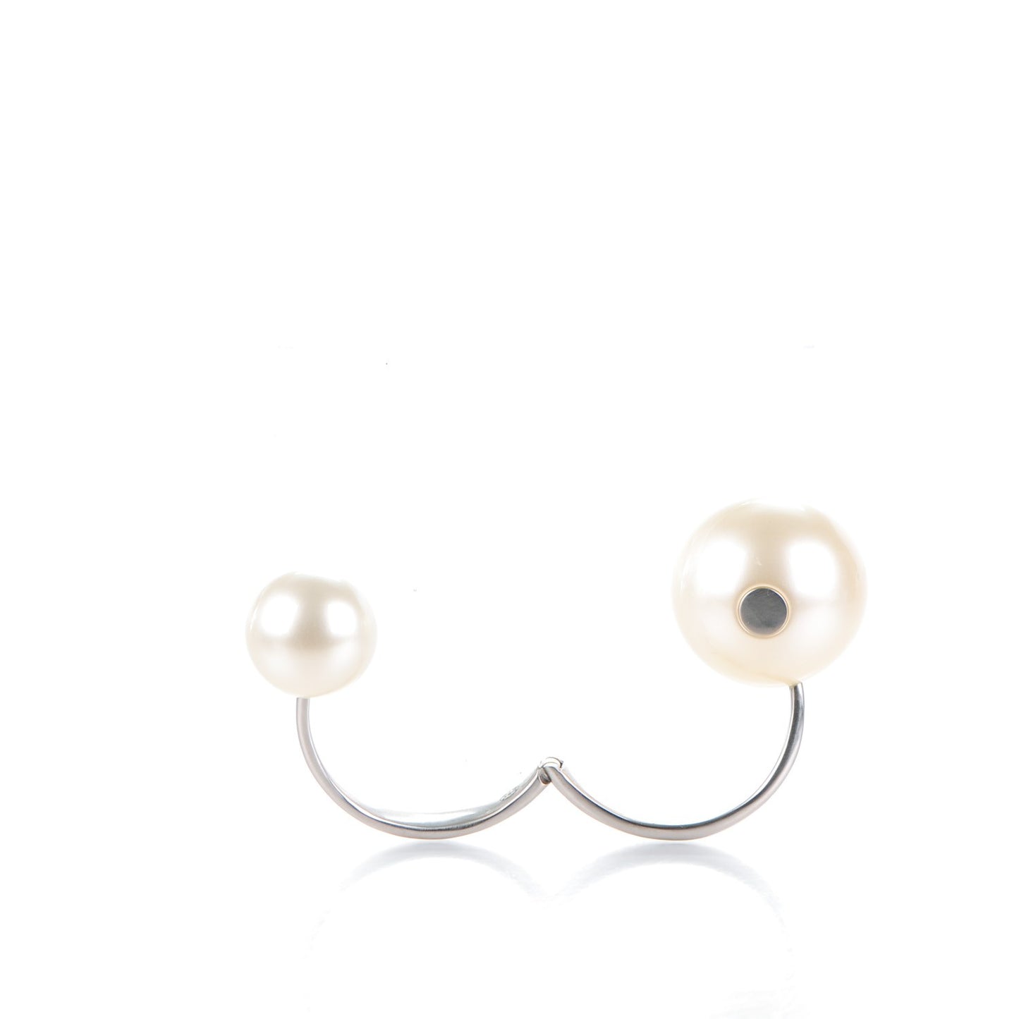 Double Pearl Cuff Silver