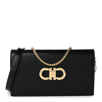 Salvatore Ferragamo Calfskin Mini Double Gancio Bag Black 1 of 9