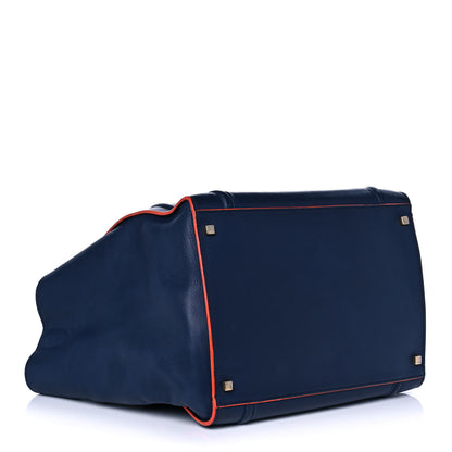 Celine Supple Calfskin Large Phantom Luggage Navy Blue Orange 4 of 13