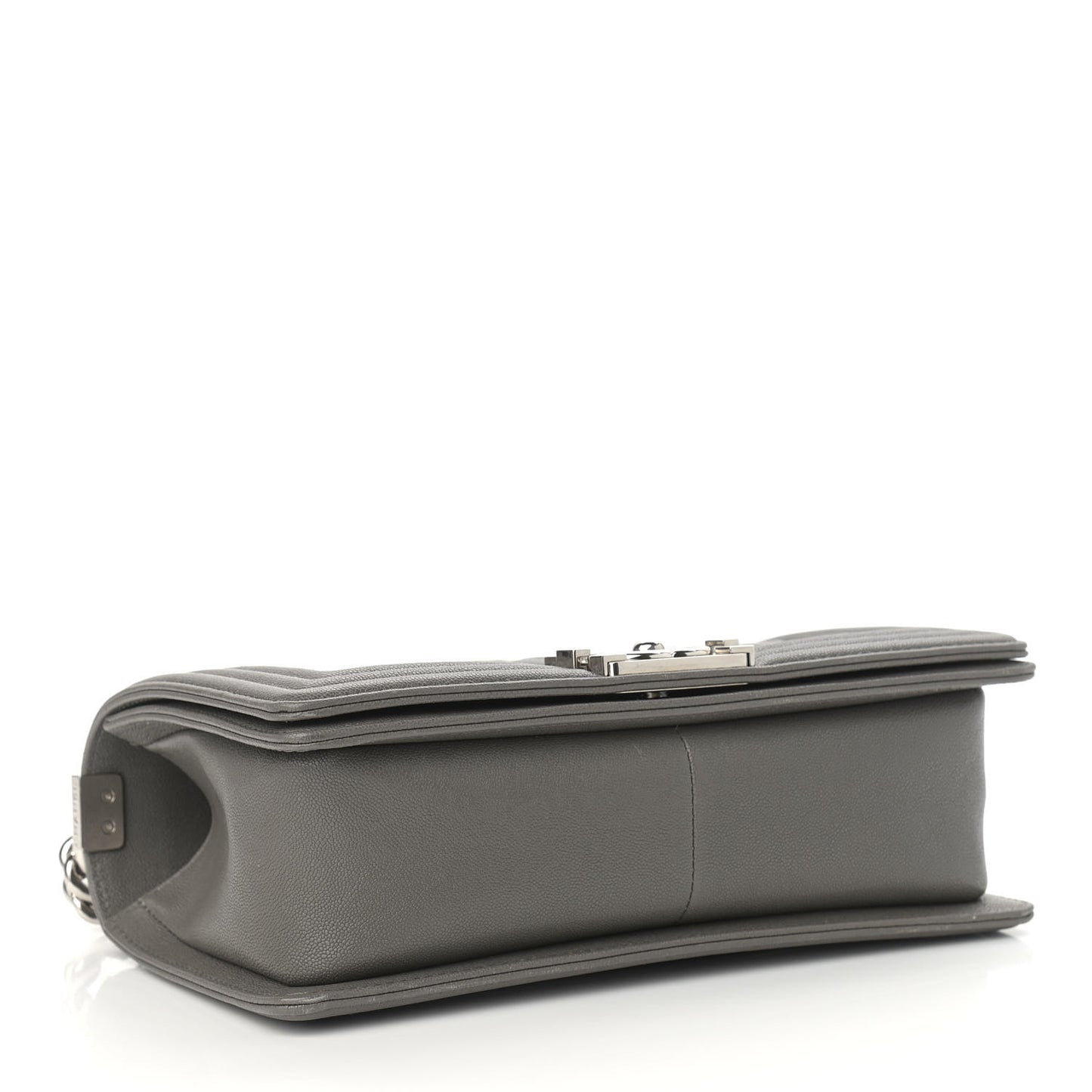 Caviar Quilted Medium Boy Flap Grey