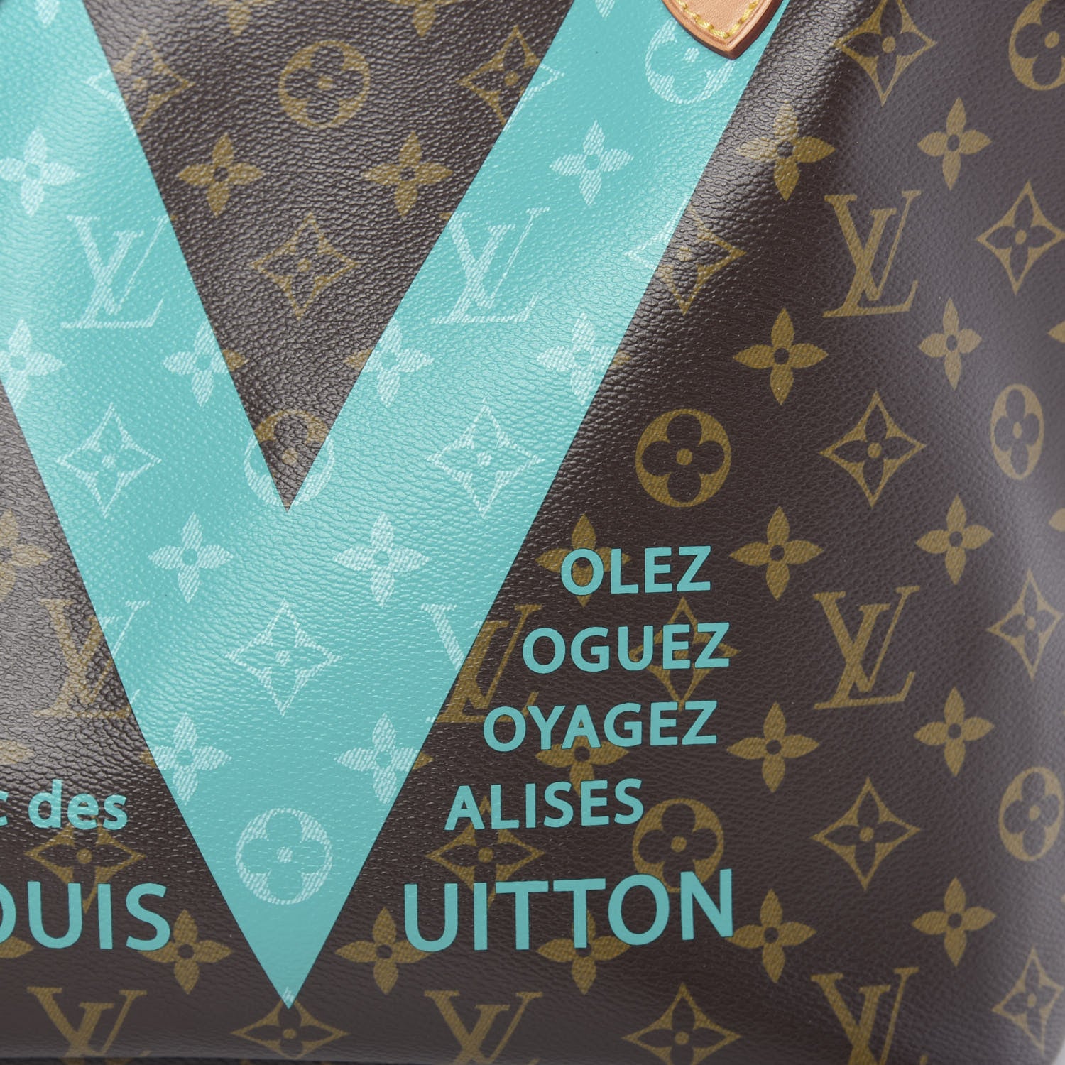 Louis Vuitton Monogram V Neverfull MM Turquoise 10 of 10