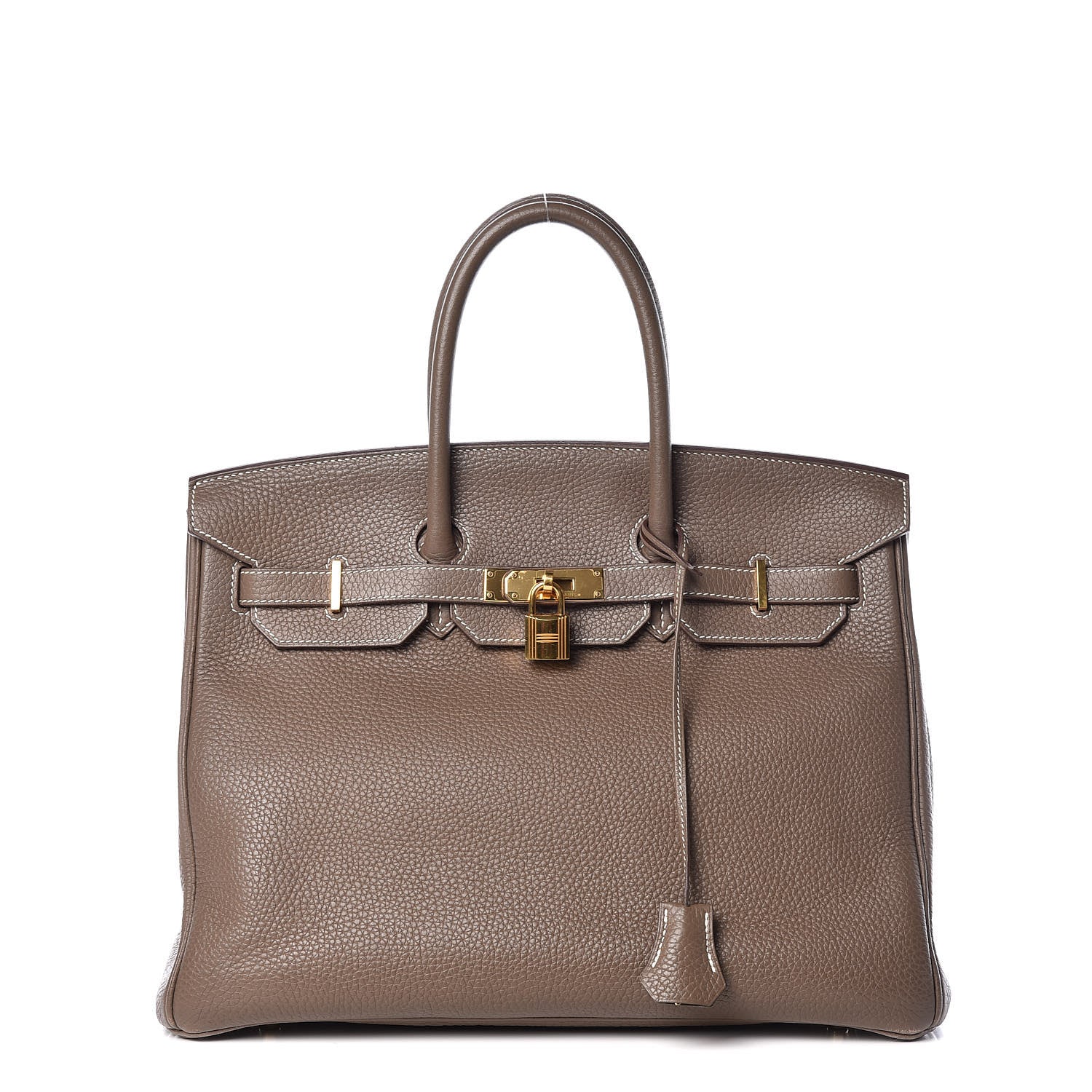 Hermes Taurillon Clemence Birkin 35 Etoupe 1 of 40