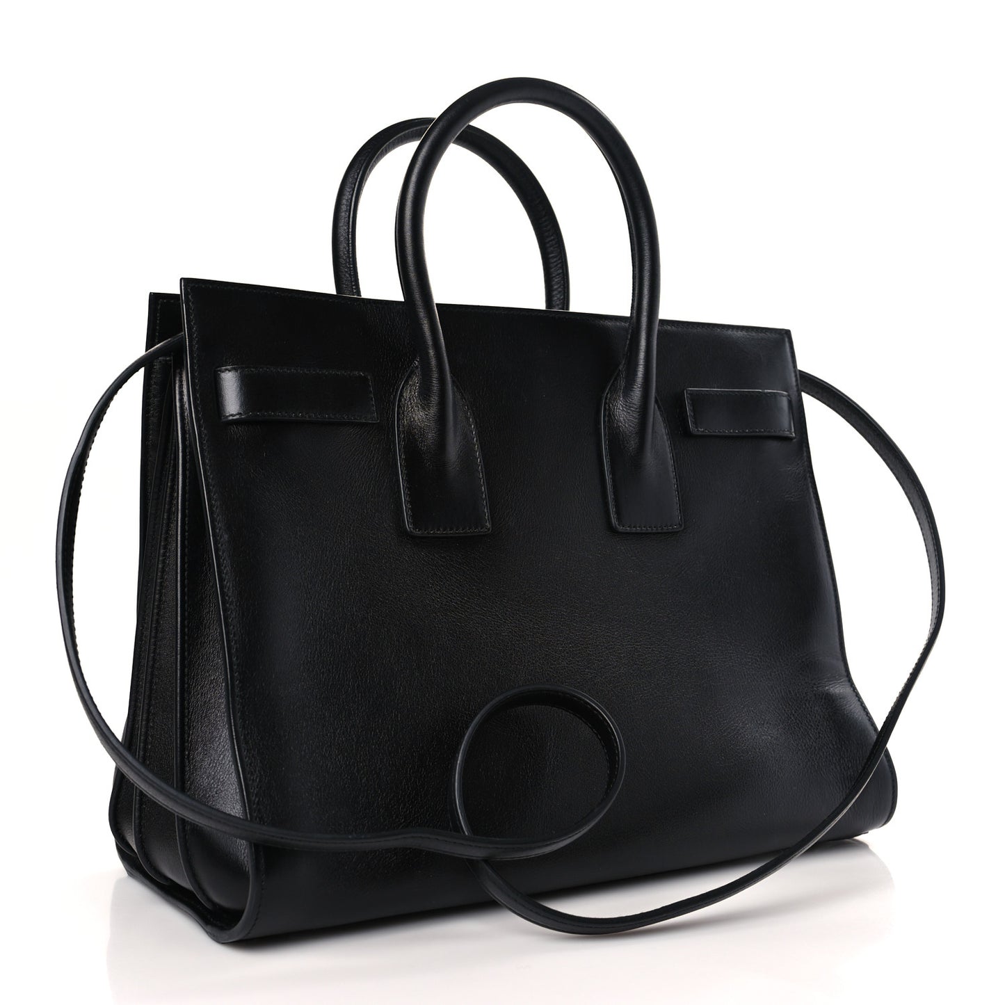 Smooth Calfskin Small Sac De Jour Black