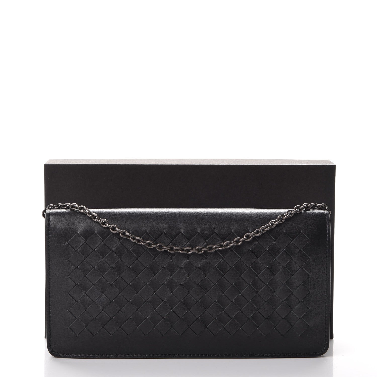 Bottega Veneta Nappa Intrecciato Continental Chain Wallet Nero Black 10 of 10