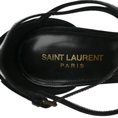 Saint Laurent Cassandra Ankle Strap Sandals 41 Black Gold 7 of 7