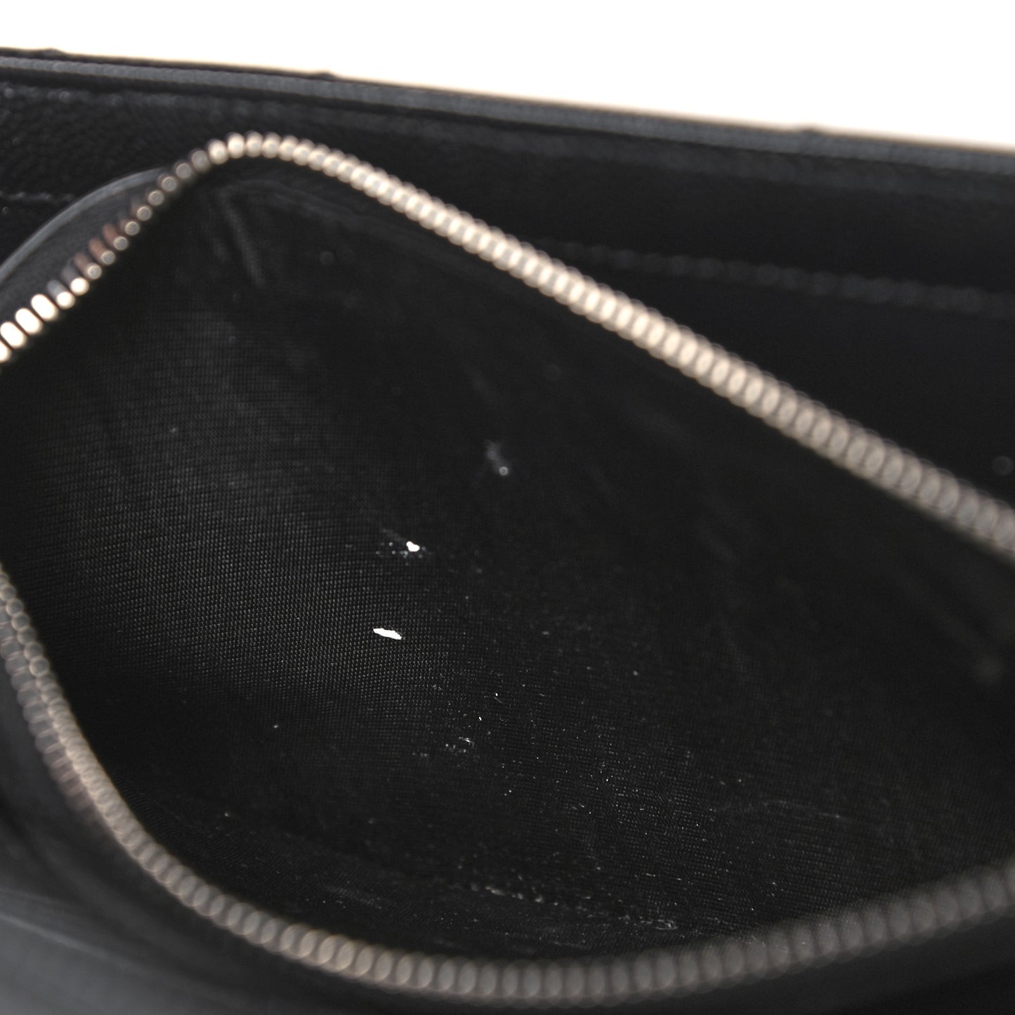 Grain De Poudre Matelasse Chevron Monogram Chain Wallet Black