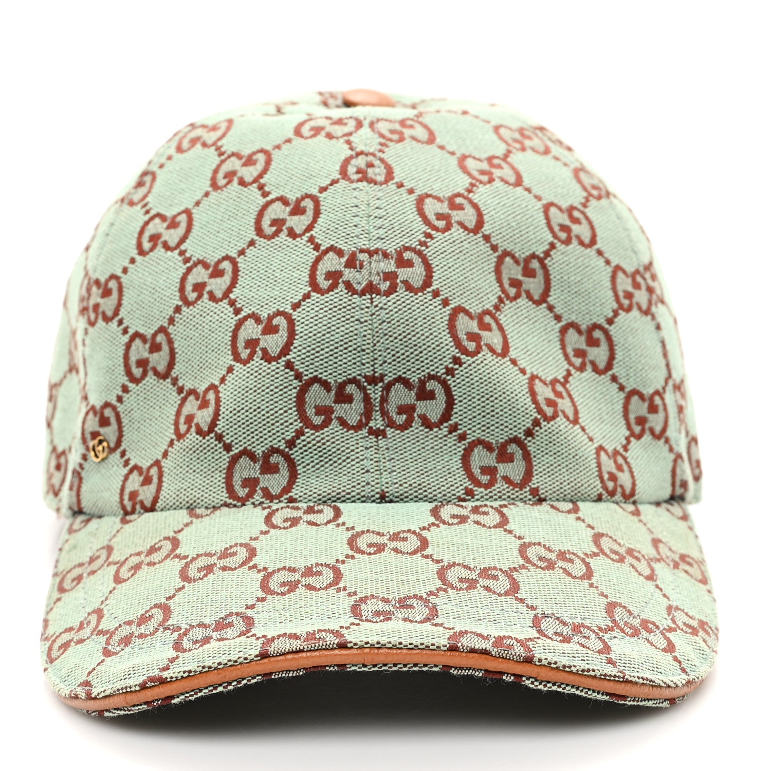 Gucci Monogram New GG Baseball Hat L Azure Harness Brown 3 of 11