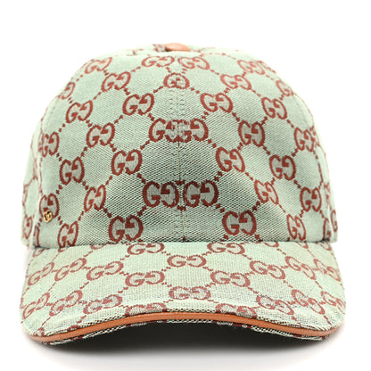 Gucci Monogram New GG Baseball Hat L Azure Harness Brown 3 of 11
