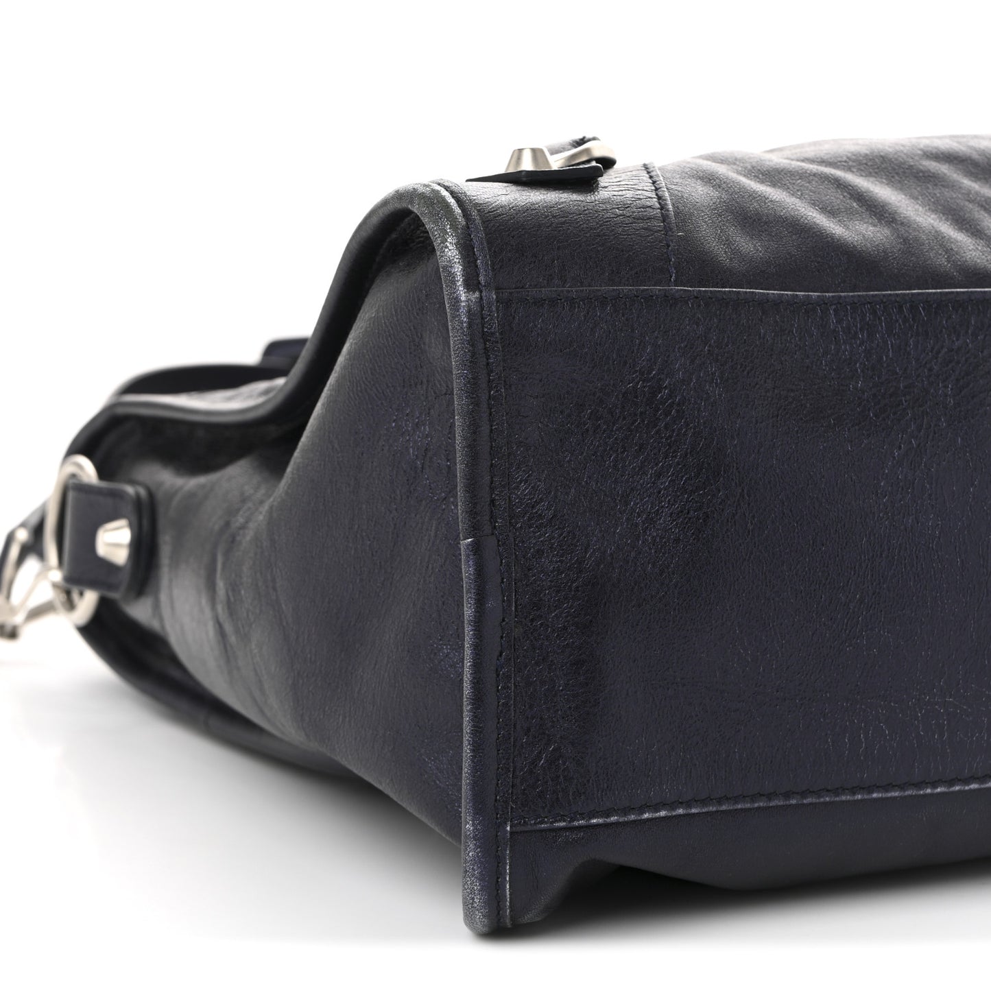 Metallic Agneau Classic Silver Hardware City Maree