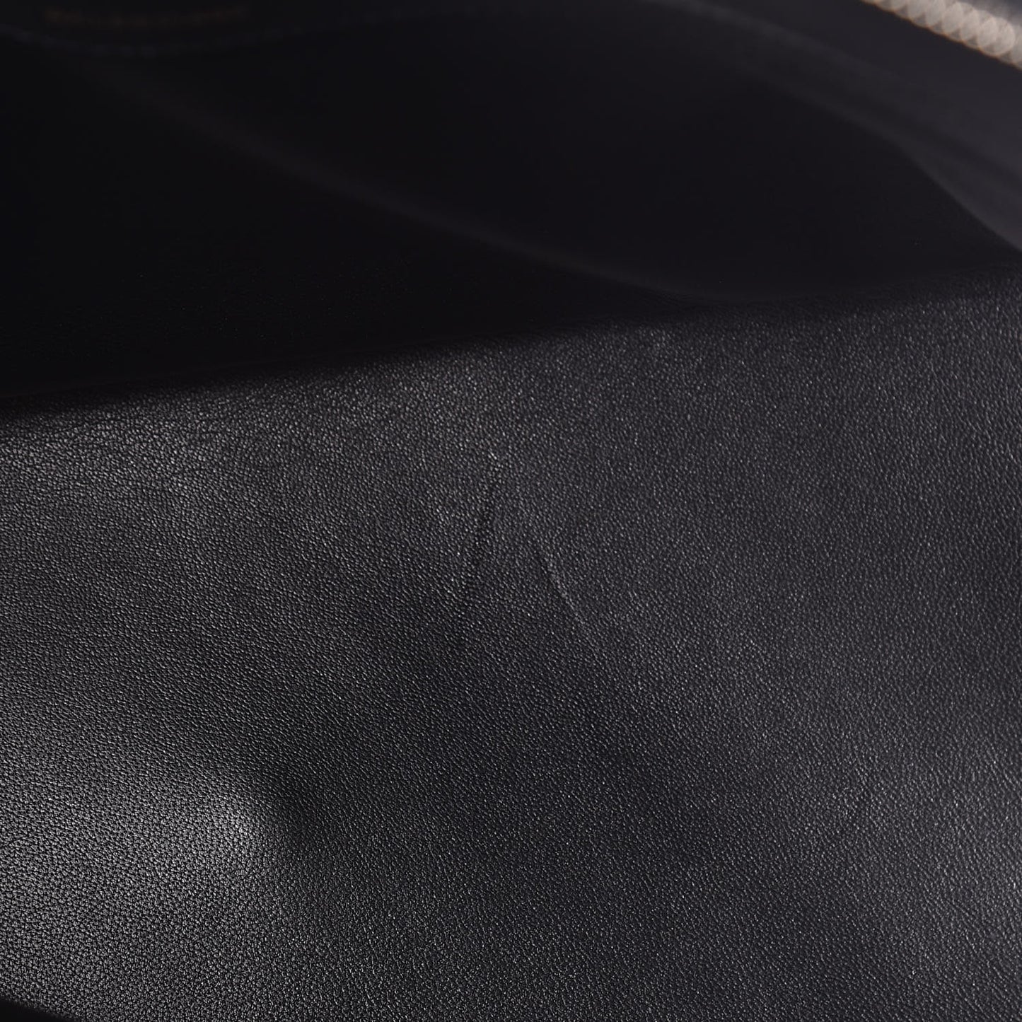 Signature Grained Calfskin Logo M Ville Top Handle Bag Black Rose Shocking