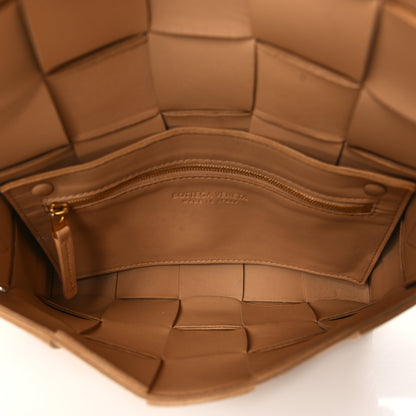 Bottega Veneta Lambskin Maxi Intrecciato Cassette Crossbody Bag Almond 5 of 15