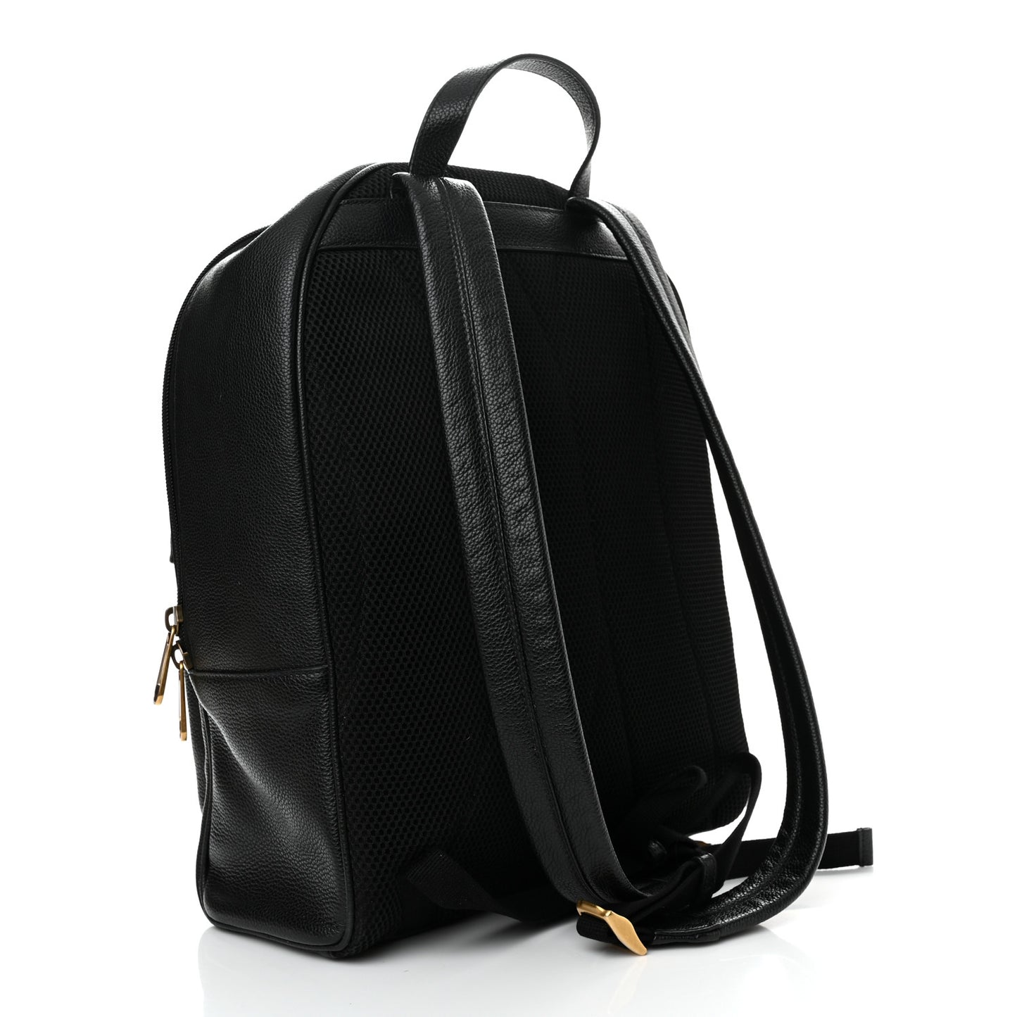 Calfskin Logo Day Backpack Black