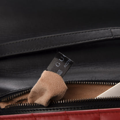 Gucci Calfskin Bamboo Trapuntata Queen Margaret Top Handle Bag Blue Agata Hibiscus Red Mystic White Sugar Pink 8 of 11