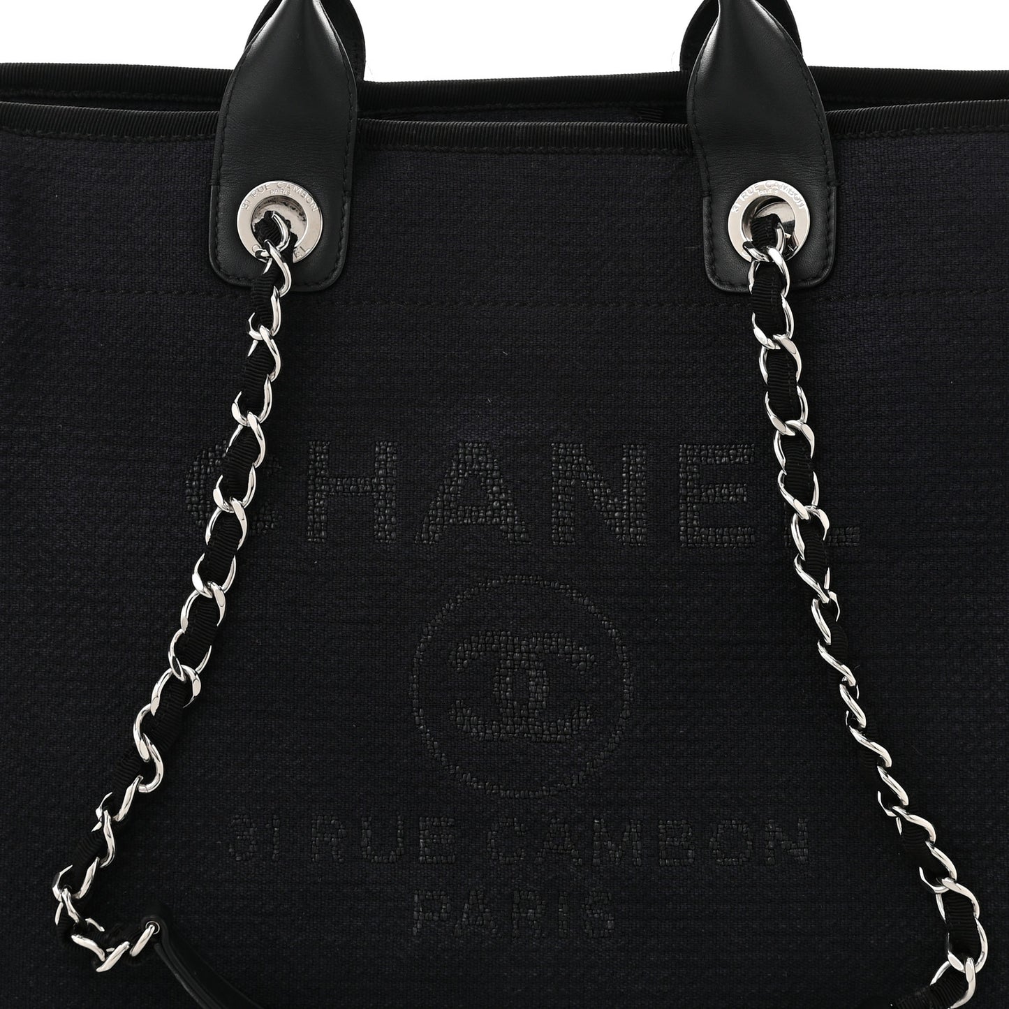 Mixed Fibers Medium Deauville Tote Dark Blue