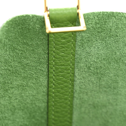 Hermes Taurillon Clemence Picotin Lock 18 PM Vert Yucca 7 of 12