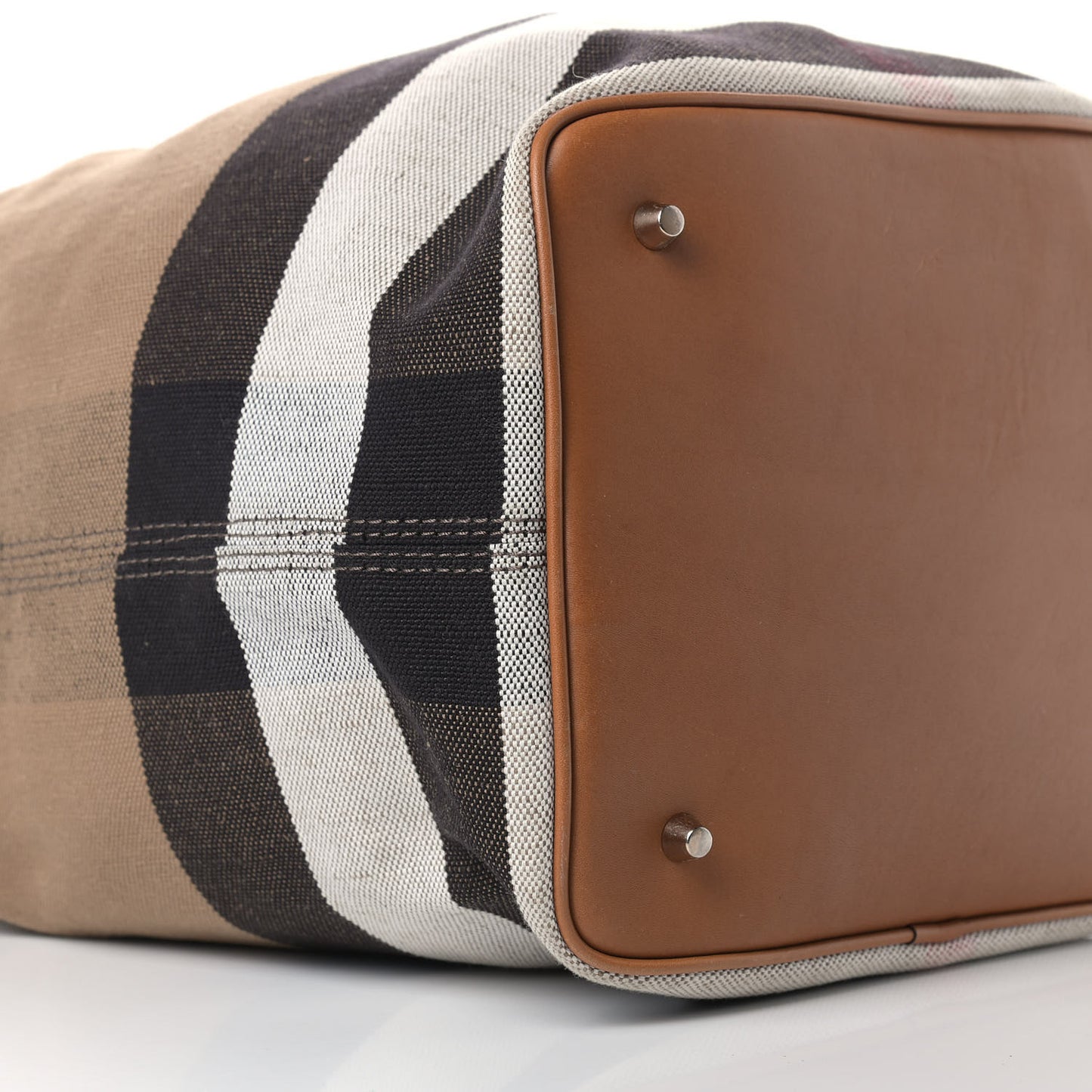 Canvas Mega Check Medium Ashby Hobo Saddle Brown