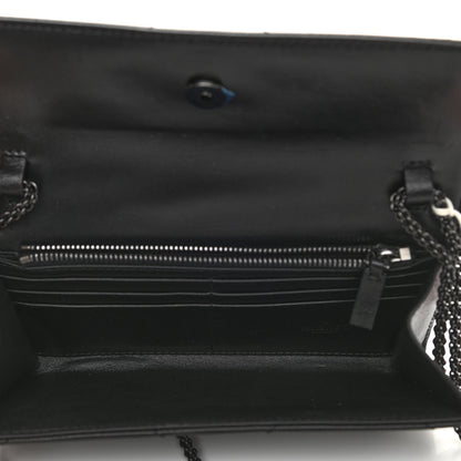 Valentino Garavani Nappa Monochrome Roman Stud Wallet On Chain Black 5 of 9