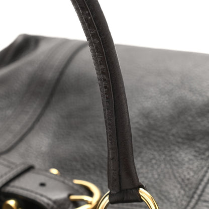 Burberry Calfskin Buckle Tote Dark Brown 10 of 13