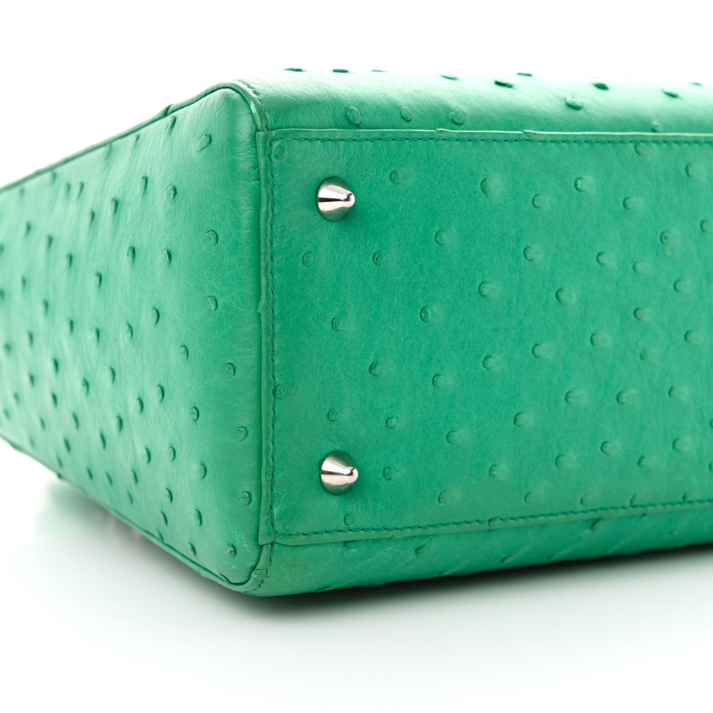 Ostrich Medium Lady Dior Green