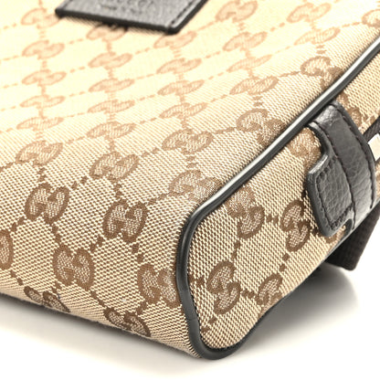 Gucci Monogram Dollar Calfskin Belt Bag Beige Ebony Testa di Moro Marrone Scuro 9 of 10