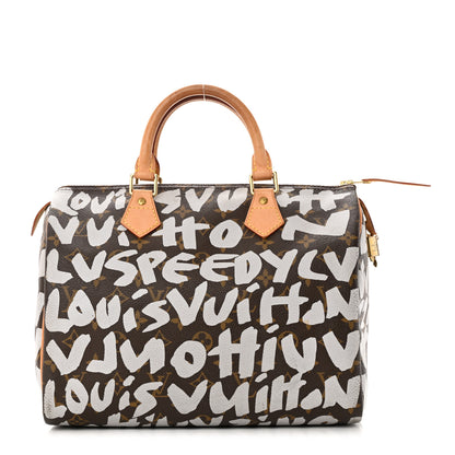Louis Vuitton Monogram Graffiti Speedy 30 Silver 1 of 27