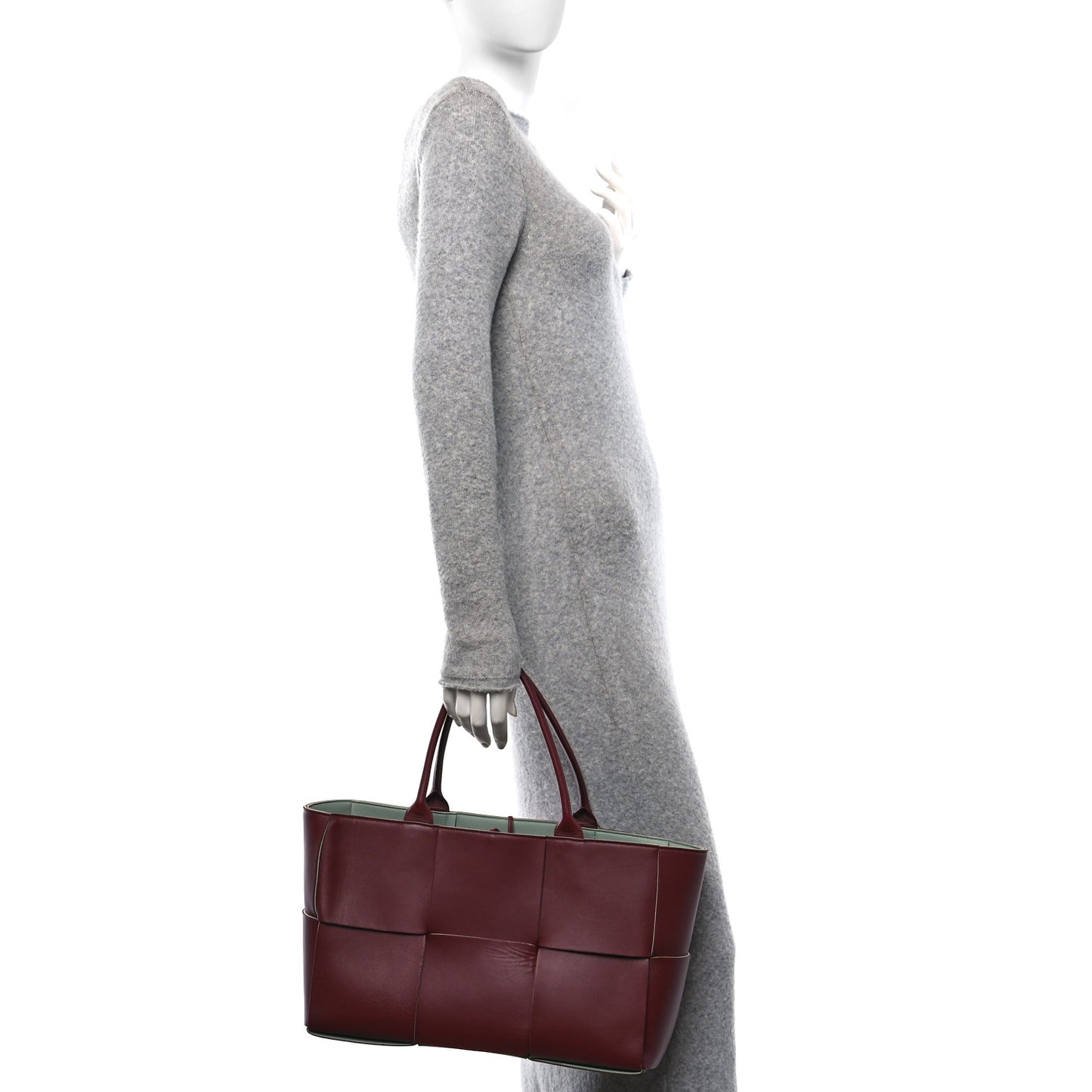 Nappa Maxi Intrecciato Medium Arco Tote Barolo Travertine