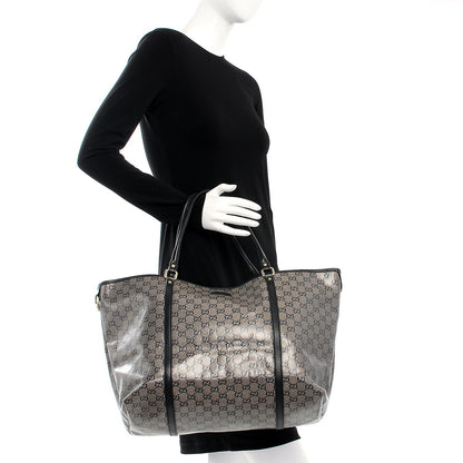 Gucci Crystal Monogram Large Joy Tote Black 2 of 7